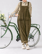 Load image into Gallery viewer, Warm Spring Women Jumpsuit Causel Overalls Corduroy Wide leg Trouser
