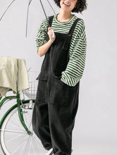 Load image into Gallery viewer, Warm Spring Women Jumpsuit Causel Overalls Corduroy Wide leg Trouser
