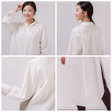 Load image into Gallery viewer, Women&#39;s Cotton Long Cardigan Shirt Dress
