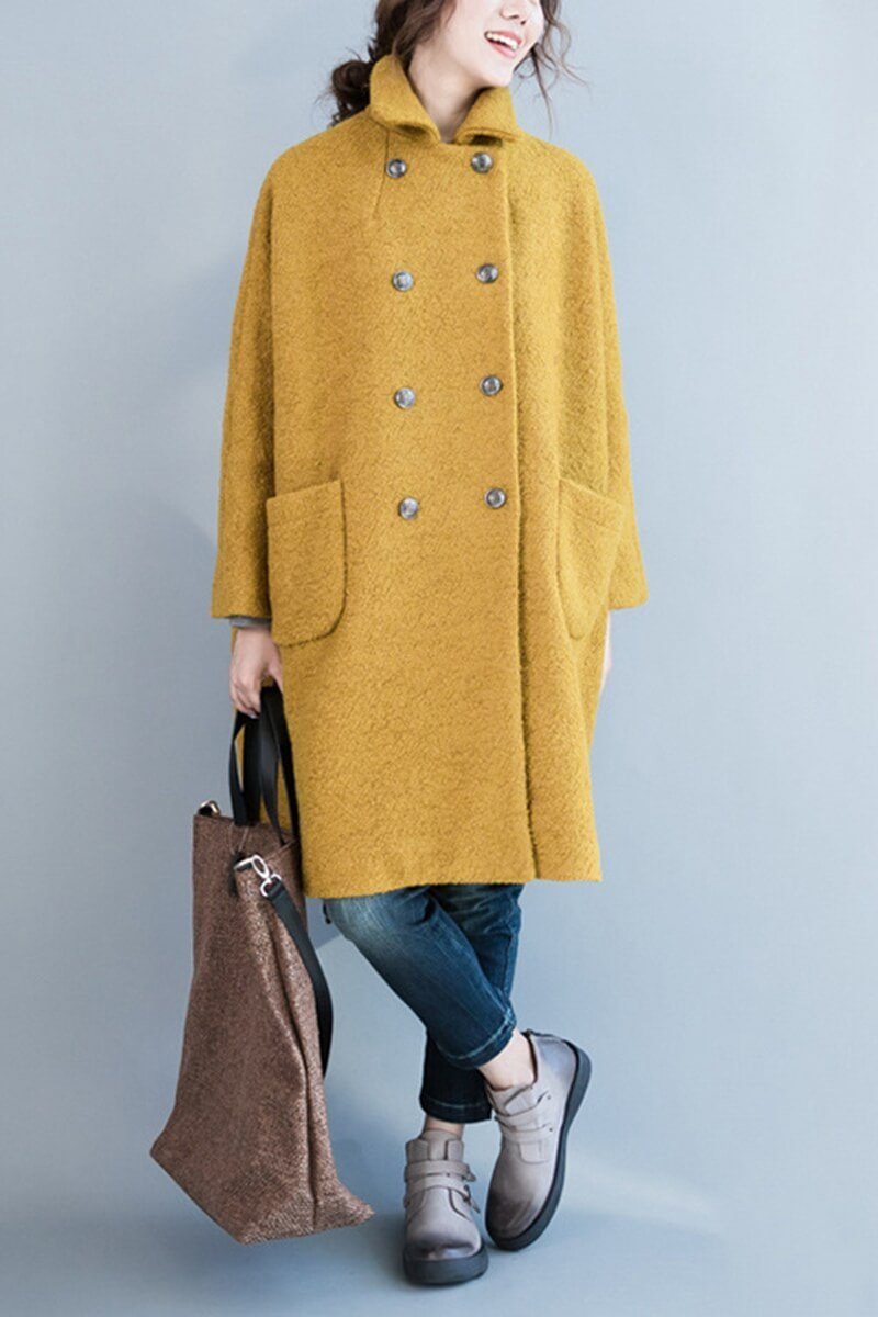 Womens on sale yellow peacoat