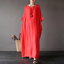 Load image into Gallery viewer, Four Colours Linen Loose Big Size Summer Dresses Maxi Size Women Clothes Q1639 - FantasyLinen