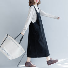 Load image into Gallery viewer, Loose Corduroy Strap Dresses Women Fall Outfits Q2493
