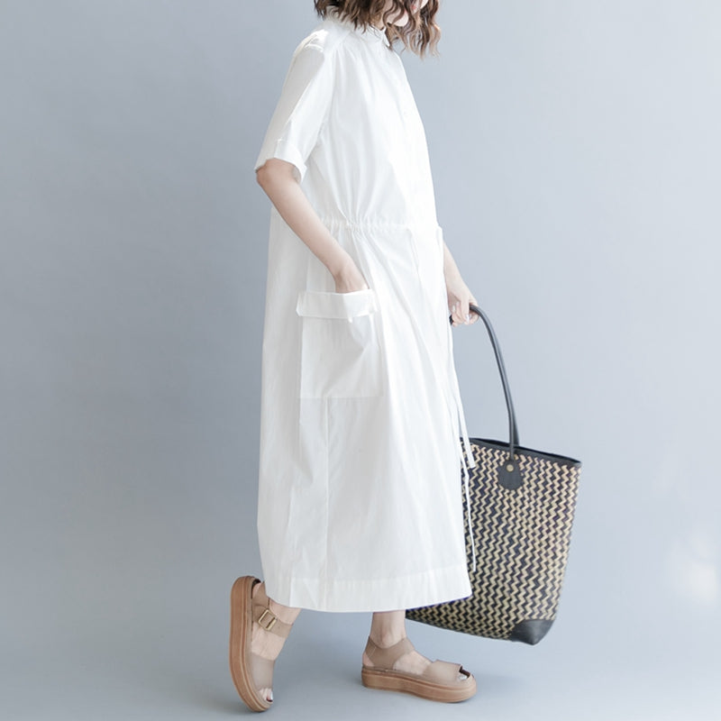 Simple Plus Size Maxi Dresses Women Casual Long Clothes Q1267 S/M/L / Khaki