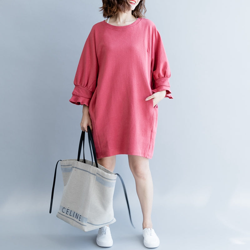 Casual Loose Cotton Shirt Dresses For Women Q2490– FantasyLinen