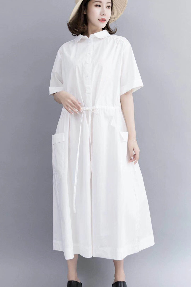 Casual Cotton Maxi Dresses for Women 712 M / Khaki Casual Cotton Maxi Dresses for Women 712 M / Khaki