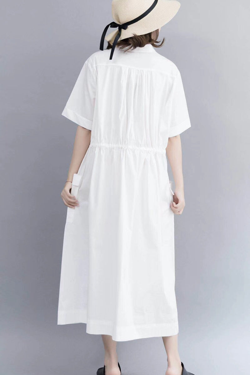 Casual Cotton Maxi Dresses For Women 712 M / Khaki