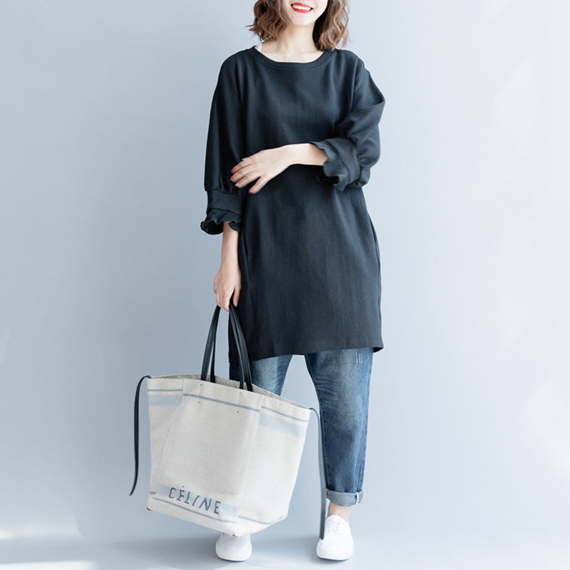 Casual Loose Cotton Shirt Dresses For Women Q2490– FantasyLinen