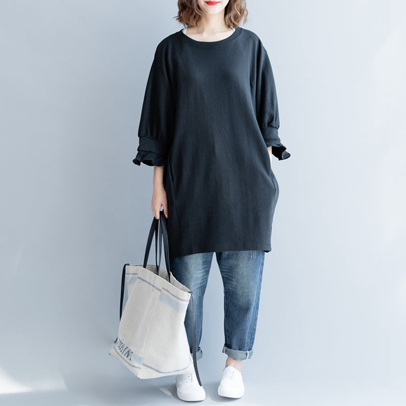 Casual Loose Cotton Shirt Dresses For Women Q2490– FantasyLinen