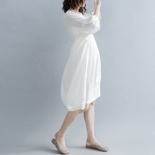 Load image into Gallery viewer, Cute High Waist Cotton Linen Dresses Women Casual Clothes Q1862
