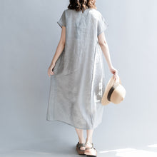Load image into Gallery viewer, Vintage Plus Size Maxi Dresses Linen Clothes For Women Q1866