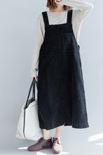 Load image into Gallery viewer, Loose Corduroy Strap Dresses Women Fall Outfits Q2493
