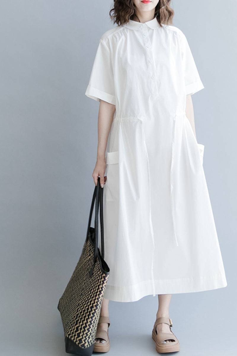 Simple Plus Size Maxi Dresses Women Casual Long Clothes Q1267 S/M/L / Khaki Simple Plus Size Maxi Dresses Women Casual Long Clothes Q1267 S/M/L / Khaki