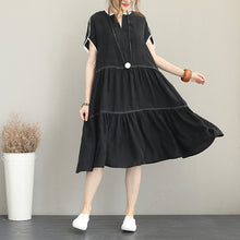Load image into Gallery viewer, Summer Casual Black Long Dresses Women Loose Clothes Q1175