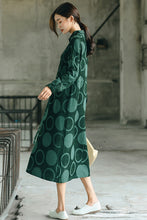 Load image into Gallery viewer, Fall Cute Polka Dot Linen Dresses For Women Q1791