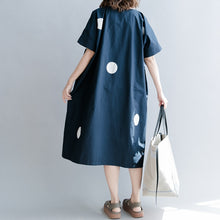 Load image into Gallery viewer, Cute Dot Cotton Long Dresses Women Casual Clothes Q7057A
