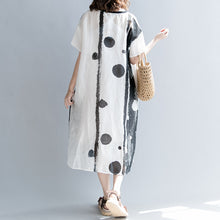 Load image into Gallery viewer, Summer Loose Cotton Linen White Dress Women Casual Clothes Q1865