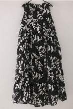 Load image into Gallery viewer, Casual Sleeveless Black Floral Dresses Women Cotton Outfits Q7319
