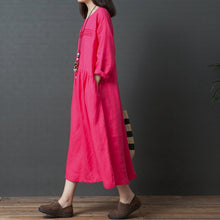 Load image into Gallery viewer, Korea Style Loose Linen Maxi Dresses For Women Q3093
