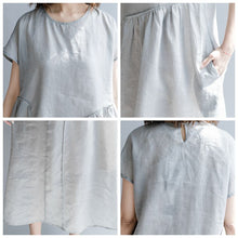 Load image into Gallery viewer, Vintage Plus Size Maxi Dresses Linen Clothes For Women Q1866
