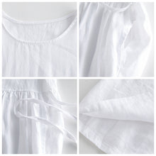 Load image into Gallery viewer, Cute Summer Linen White Dresses Women Loose Cool Outfits Q10068
