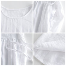 Load image into Gallery viewer, Cute Summer Linen White Dresses Women Loose Cool Outfits Q10068