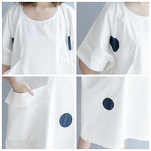 Load image into Gallery viewer, Cute Dot Cotton Long Dresses Women Casual Clothes Q7057A
