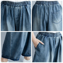 Load image into Gallery viewer, Vintage Loose Wide-Leg Harem Pants Women Casual Denim Trousers K18021
