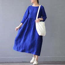 Load image into Gallery viewer, Silk Linen Loose Spring Causel Long Dress Oversize Women Clothes Q2661