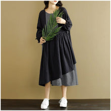 Load image into Gallery viewer, Black Joining Together Casual Dress Women Clothing - FantasyLinen