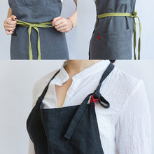 Load image into Gallery viewer, Linen APRON Gift Chef Works Handmade Apron French Style Cross Front With Pockets
