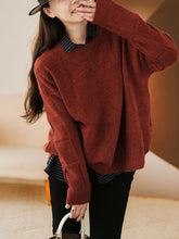Load image into Gallery viewer, Warm Wool Sweater For Women Winter Grid Sweater
