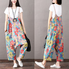 Load image into Gallery viewer, National Casual Floral Overalls Women Cotton Clothes K1862
