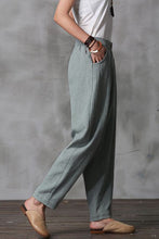 Load image into Gallery viewer, Women Long Cotton Linen Pencil Pants Loose Turnip Pants K7052
