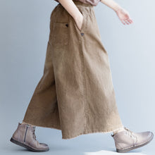 Load image into Gallery viewer, Vintage Corduroy Wide Leg Pants Women Casual Trousers K2492
