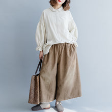 Load image into Gallery viewer, Vintage Corduroy Wide Leg Pants Women Casual Trousers K2492