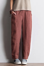 Load image into Gallery viewer, Women Casual Pencil Pants Linen Trousers K7055