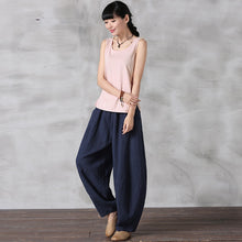 Load image into Gallery viewer, Summer Loose Cotton Linen Pants Women Casual Trousers
