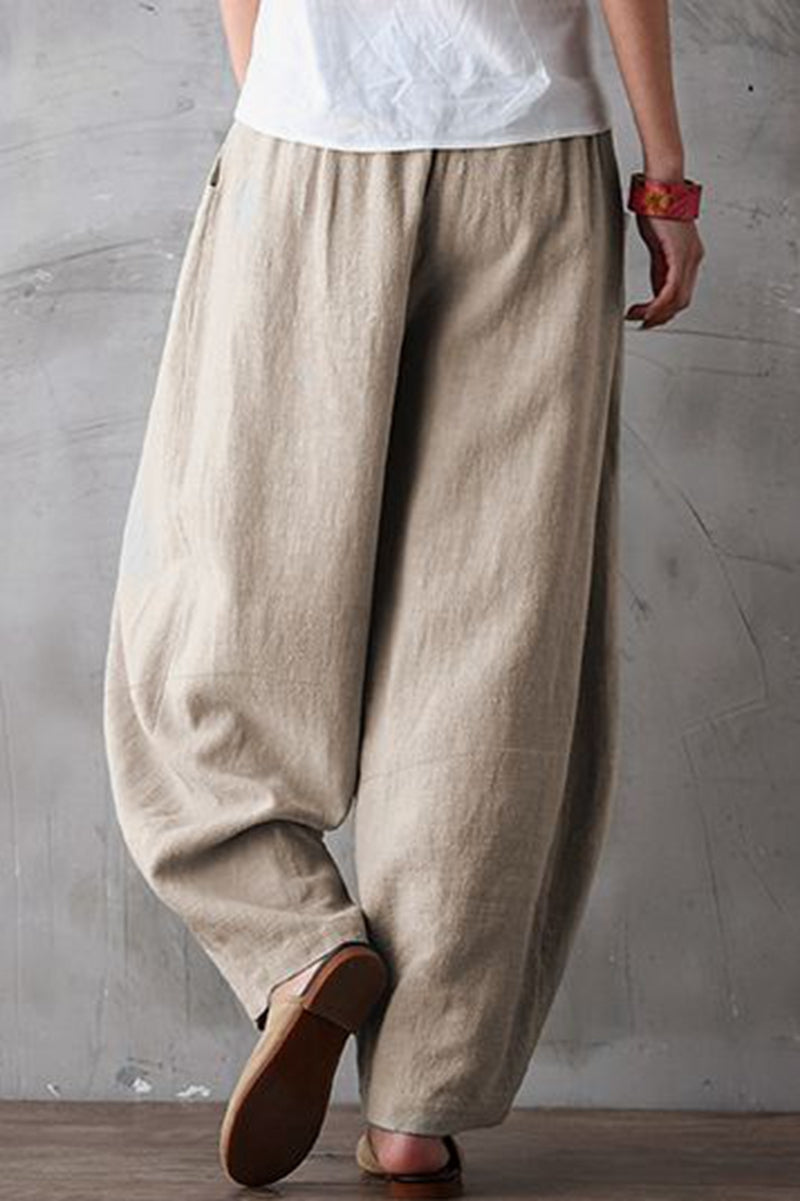 LOOSE COTTON SILK PANTS