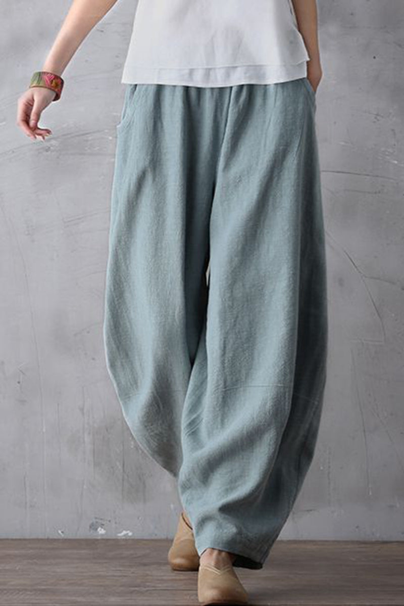 Summer Loose Cotton Linen Pants Women Casual Trousers– FantasyLinen