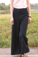 Load image into Gallery viewer, Women Loose Wide Leg Linen Long Pants K7051
