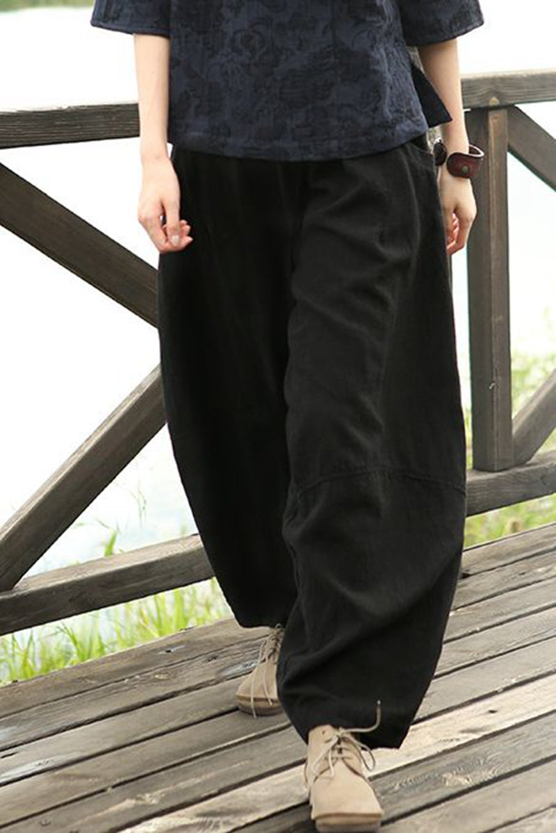 Summer Loose Cotton Linen Pants Women Casual Trousers– FantasyLinen