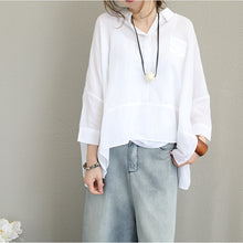 Load image into Gallery viewer, Loose Casual Cotton Shirt Women Blouse For Autumn Q1357