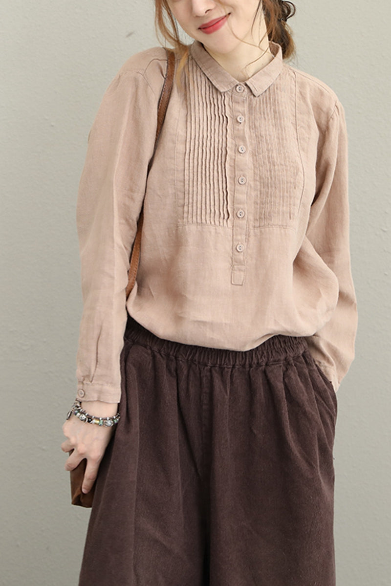 linen casual tops