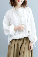 Load image into Gallery viewer, Cute Casual Cotton Shirt Women Fall Tops S7081