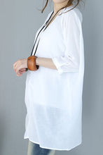 Load image into Gallery viewer, Women Summer V Neck Casual Thin T Shirt Long Lycras 932
