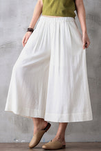 Load image into Gallery viewer, Summer Women Casual Wide Leg Dress Pants Cropped Trousers K7054
