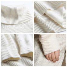 Load image into Gallery viewer, Sweater for Women, Casual Cropped Sweater, White Turtleneck Sweater
