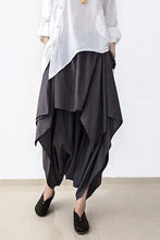 Load image into Gallery viewer, Cotton Wide Leg Pants Gray Women Trousers P4101
