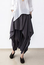 Load image into Gallery viewer, Cotton Wide Leg Pants Gray Women Trousers P4101