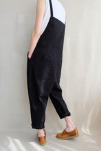 Load image into Gallery viewer, Women Leisure Cotton Jumpsuits Comfortable Dungarees Wide Leg Pants Casual Overalls With Pockets